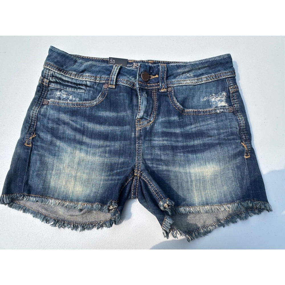 Buckle Black Fit 53 Rimini Slim Fit Distressed Denim Shorts Blue Size 25 BBW1009